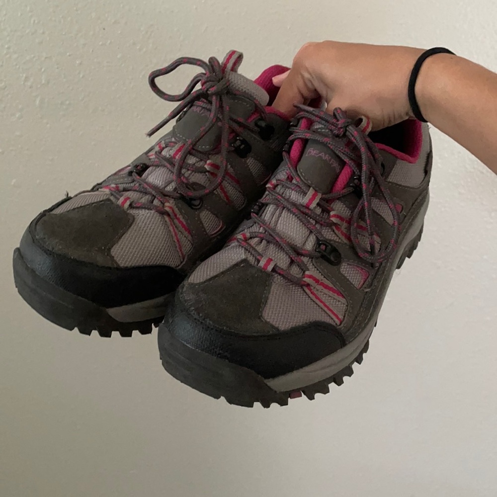 Pink and Grey Hiking Shoes